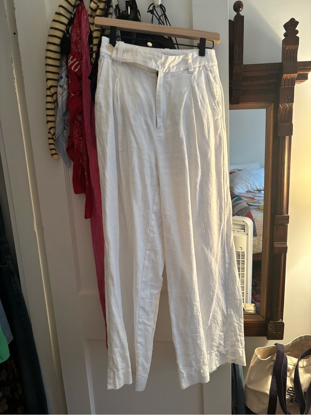 Madewell White Linen Pants
